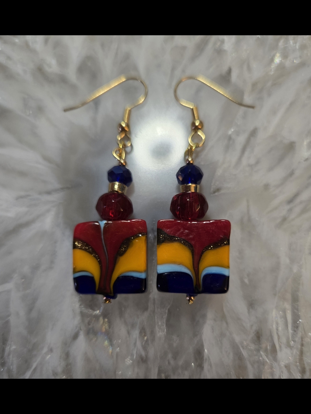 Multicolor Murano Glass Drop Earrings